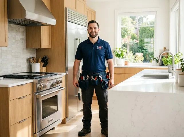 Appliance Repair Hero technician in a Breckenridge, CO kitchen after an appliance repair